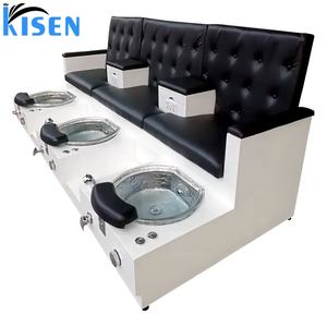 Luxury Australia Spa Wasserlose Pediküre Keine Sanitär Doppels itz Sofa Stühle Fuß massage mit weißer Schüssel für Maniküre Salon - Product Image 2