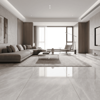 Carreaux de sol et de mur en céramique polie aspect marbre gris, antidérapants, 750x1500mm, 10mm d'épaisseur, résistants aux acides, antibactériens, pour salle de bain, villa