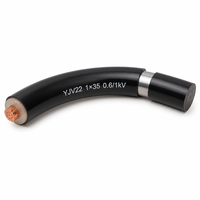 Câble blindé en cuivre XLPE à âme unique YJV22 35mm² 50mm² 0,6/1kV, câble d'alimentation souterrain de grande section