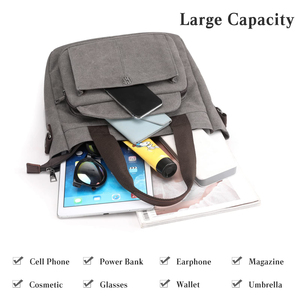<b>Canvas</b> Tote Bag for Women Men Large Capacity Crossbody Shoulder <b>Handbag</b> Top Handle Satchel - Product Image 5