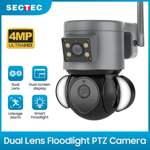 Caméra <span class=keywords><strong>de</strong></span> vidéosurveillance intelligente Wifi panoramique 4MP <span class=keywords><strong>2022</strong></span>, <span class=keywords><strong>Surveillance</strong></span> <span class=keywords><strong>de</strong></span> sécurité sans fil, double écran, liaison d'alarme, caméra PTZ Wifi - Product Image 2