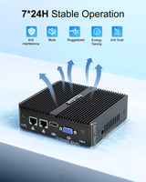 HYSTOU Mini ordinateur de bureau industriel sans ventilateur vente à chaud Intel N100 Win 10/11 10 2 * LAN HD VGA HTPC faible puissance