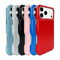 Coque de téléphone magnétique antichoc minimaliste à surface brillante pour iPhone 17 Pro Max, personnalisable, fine, ajustement parfait, découpes précises