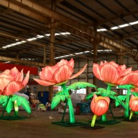 Linterna de Flores Tradicional China para Escenarios Festivos, Iluminación Exterior, Instalaciones de Linternas, Precio de Fábrica