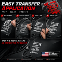 Autocollants de transfert transparents personnalisés en film PET, vinyle, à appliquer par frottement, imperméables, résistants aux UV, pour voitures, motos, casques, étiquettes OEM