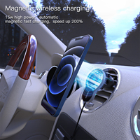 Support de téléphone portable magnétique sans fil rapide 2026, le plus vendu, avec chargeur de voiture, protection OTP OVP, 15W 5V/2A, entrée PD 3.0, rotation 360°