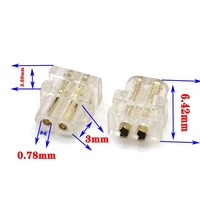 0.78mm 2pin Socket DIY IEM Femelle connecteur Double Pin Socket Mâle Personnalisé Haut de Gamme Casque Câble Accessoires Pin Plug In-ear