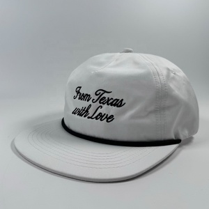 OEM Running Nylon Vert Blanc Coloré Non Structuré Bord Plat Snapback <span class=keywords><strong>Cap</strong></span> Avec Broderie amour Lettrage Personnalisé Golf Corde Chapeaux - Product Image 4