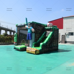Grande structure gonflable commerciale moderne en PVC, style Minecraft, avec toboggan, château gonflable pour fêtes d'enfants - Product Image 6