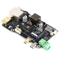 Tarjeta Adaptadora Multifunción PCIe a M.2 NVME SSD para Raspberry Pi 5, con PoE Ethernet, Alimentación a través de RJ45, Sin Controladores, para Salida 4K