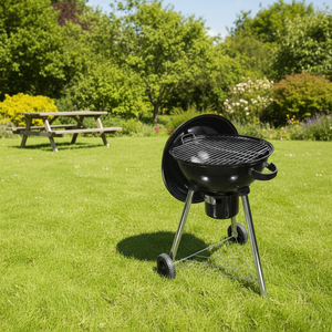 <span class=keywords><strong>Barbecue</strong></span> au charbon de bois portable de 18 pouces avec roues et bac à cendres, <span class=keywords><strong>barbecue</strong></span> d'extérieur pour le camping, les pique-niques et les grillades en plein air - Product Image 3