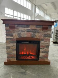 เตาผิงไฟฟ้าแบบตั้งได้ทำจากโลหะอิสระไฟ LED เปลวไฟป้องกันความร้อนสูงเกินไปควบคุมด้วยรีโมท900วัตต์สำหรับใช้ในโรงแรมในครัวเรือน - Product Image 4