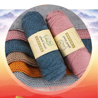Marino Fil à tricoter en laine fantaisie teint à haute ténacité pour sac au crochet et tissage de tapis en matériaux recyclés