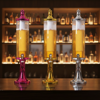 Distributeur de bière et de boissons vertical à robinet unique, 3 litres, en plastique, avec réservoir de stockage de liquide transparent, usage commercial
