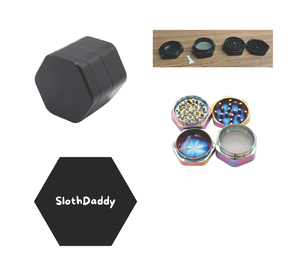 Ручной Четырехслойный металлический шлифовальный станок для сигарет, шестигранные зажигалки 58*50 мм и аксессуары для курения - Product Image 1