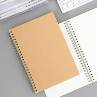 Carnets Kraft A5 Direct Usine pour Écoles, Cahiers d'Exercices en Papier Kraft Écologique, Cadeau OEM, Couverture Rigide en Cuir pour Carnet