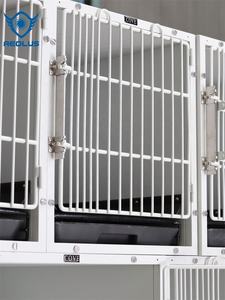 XXL ağır kaynaklı köpek kafesi klasik tarzı katı desen hayvan kulübesi Snap düğmesi kapatma ve plastik tepsi palet malezya - Product Image 6