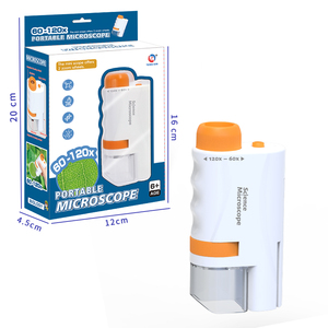 Kit Microscopio Portatile in Plastica Educativo per Esperimenti Scientifici, Ausili Didattici Biologici per Uso Scolastico, Risorse Didattiche - Product Image 1
