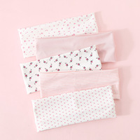 Headband Yoga Elastis Grosir Qianjin, Cetak Kustom, Warna Pink, Bergaris, Aksesoris Rambut Sporty untuk Makeup