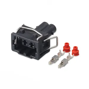 357972752 2 Pin 3.5 MM Waterproof Fog Turning Lamp Holder Sheath Auto Wire Harness Female Connector Plug For VW Car