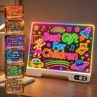 Tableau lumineux en acrylique LED réutilisable, tableau d'écriture et de dessin lumineux avec support pour restaurant, magasin, décoration de la maison