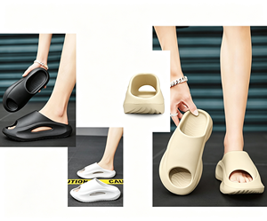 Sandalias Unisex de Plataforma Gruesa de EVA con Diseño de Recortes Laterales, Contorno Ondulado y Texturizado, para Verano, Playa, Piscina e Interiores - Product Image 6