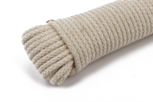 <span class=keywords><strong>Cordon</strong></span> en coton recyclé en gros, corde tressée en coton, corde en coton tissée pour le bricolage, les loisirs et l'emballage - Product Image 2