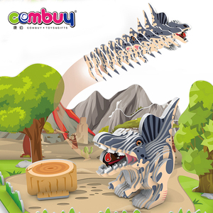 Figurines de <span class=keywords><strong>dinosaure</strong></span> en papier assemblé, bricolage de modèle 3D, puzzle en <span class=keywords><strong>carton</strong></span> - Product Image 2