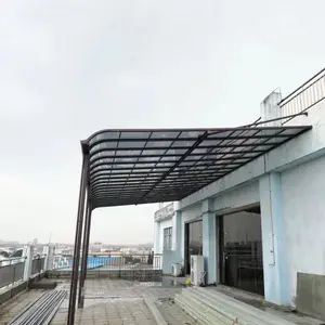 Wasserdichtes Aluminium dach aus Polycarbonat im Freien Regenschutz Terrasse Balkon Terrassen abdeckung Markisen dach