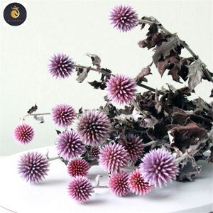 M039 decoración rústica de boda <span class=keywords><strong>echinops</strong></span> secas naturales cardo globo conservado minimalista flor de cardo azul para ramos de jarrón - Product Image 6