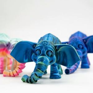 Factory Price 3d Printed Elephants Diy Decorative Ornaments for Kids Gifts <b>Plastic</b> <b>Rods</b> 3d Toys - Product Image 2