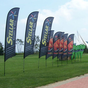 Drapeau de plage résistant au vent avec mât flexible, résistant à la décoloration, impression intégrale, design personnalisé pour les salons professionnels, les hôtels, les activités de plein air et les expositions - Product Image 5