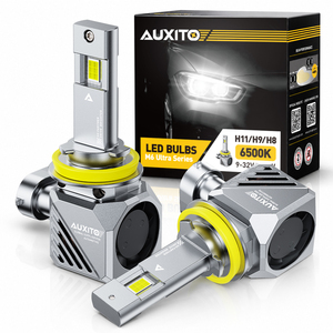 หลอดไฟหน้ารถยนต์ AUXITO รุ่นใหม่ล่าสุด H8 H9 H11 H16 ชุดเปลี่ยนหลอดไฟ LED M6 Ultra Series 150W 24000 ลูเมนส์ ชุด HID Halogen LED - Product Image 1