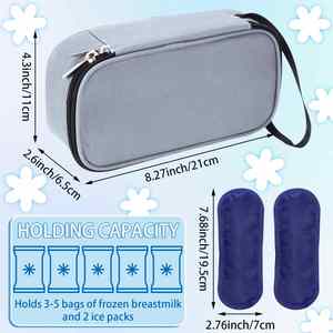 Breastmilk Cooler Bag with Ice Pack Portable Insulated Breast Milk Storage Cooler Bag Small Stylish Breastmilk Storage Bag - Product Image 2
