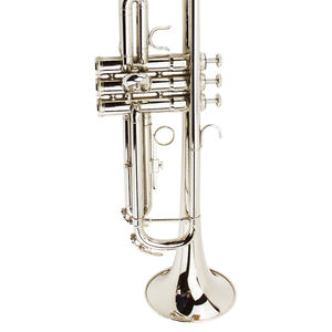 ทรัมเป็ตทองเหลือง Bb เคลือบนิกเกิล 3 วาล์วแบบลูกสูบ - ทนทานและพกพาสะดวกสำหรับผู้เริ่มต้นถึงมืออาชีพ - Product Image 3