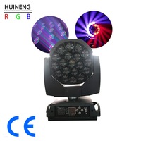 Luz Móvil de Cabeza Grande Tipo Ojo de Abeja 19x15W RGBW 4 en 1 con Zoom, Luz de Efecto de Escenario DMX512 para DJ, Discoteca, Club Nocturno