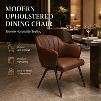Chaises de salle à manger pour restaurant, fauteuil rembourré moderne avec accoudoirs courbes pour hall d'hôtel, banquet, salon, bar sportif, bistrot, dîner