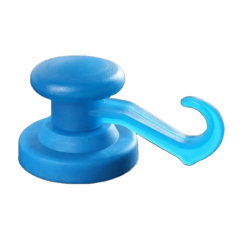Good Price STG43 Colorful Strong Rubber Coated Neodymium Hook Magnet With Plastic Case