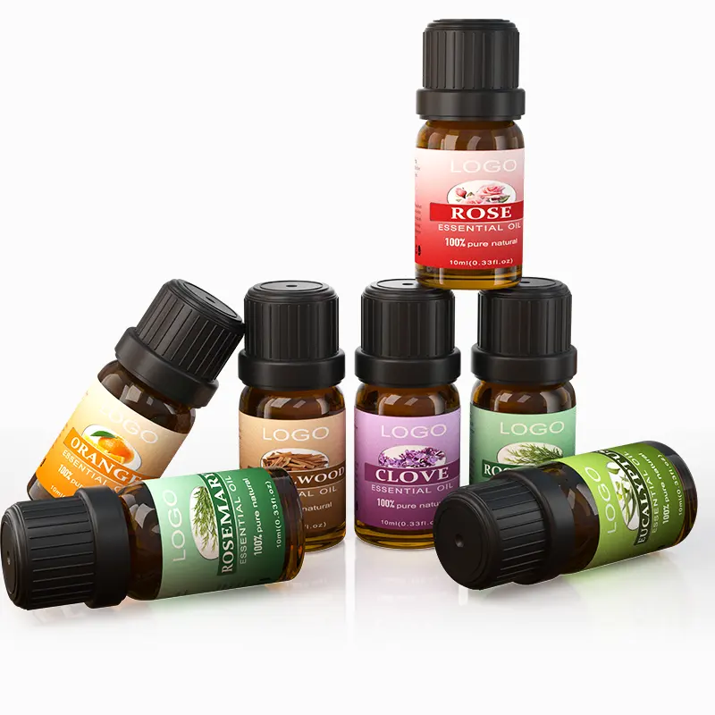 Huile d'aromathérapie 6 pièces coffret cadeau huiles essentielles diffuseurs huile essentielle en vrac Massage pur aromathérapie fabrication de bougies