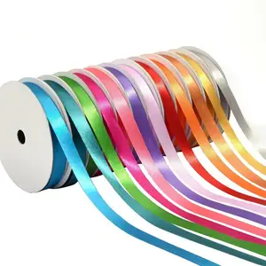 Kunden spezifisch bedrucktes Logo 25mm einseitiges Satin band aus Polyester für Geschenk verpackungen