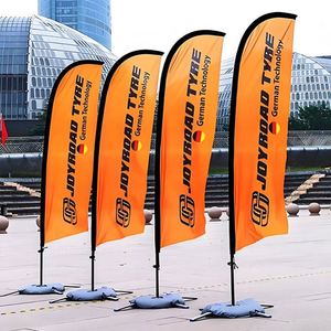Custom Size Outdoor Advertising Aluminum Polyester Beach <b>Flags</b> Digital Printed Flying Feather Banners Pennant Cloth Custom Size - Product Image 3
