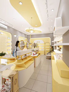 ชั้นวางเครื่องสำอางดีไซน์แสดงเครื่องสำอางที่เคาน์เตอร์ดูแลผิว - Product Image 5