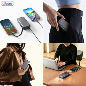 Custom Logo 20000mAh Battery Pack with Built-in USB-<b>C</b> Cables Portable Charger 20000mAh 45W Power Bank <b>Charging</b> for Phone - Product Image 3