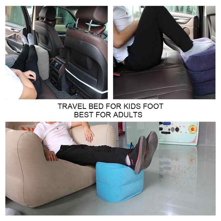 inflatable travel footrest pillow