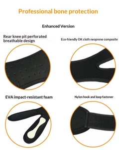 Rodillera de compresión al por mayor con soporte elástico y orificios, para seguridad en baloncesto, tenis y ciclismo - Product Image 2