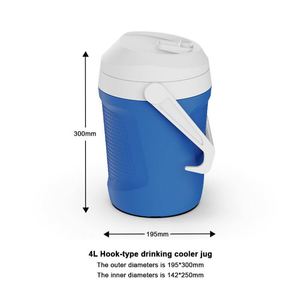Wholesale Custom Logo 4L Barrel Shaped Portable Cooler Box Non-slip Handle Lightweight Plastic Cooler Box - Product Image 2