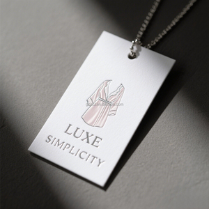 Tự sở hữu thương hiệu thân thiện với môi trường tái chế da bò tag Rope tùy chỉnh Holographic giấy cho quần áo nhãn - Product Image 4