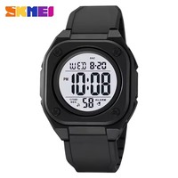 Reloj SKMEI 2160 para Hombre, Resistente al Agua, con Cronómetro, Luz LED, Movimiento Electrónico, Reloj de Pulsera, Reloj Despertador, Reloj Digital