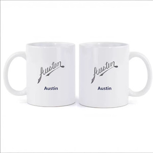 แก้วเซรามิกสีขาวลายดาวพร้อมหูจับ พิมพ์โลโก้ตามสั่ง ของขวัญส่งเสริมการขายสำหรับธุรกิจ มีสินค้าพร้อมส่ง - Product Image 3