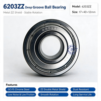 6203ZZ Japan Genuine for NTN Deep Groove Ball Bearing17x40x12mm Anti Dust ZZ Metal Shield Chrome Steel Bearings